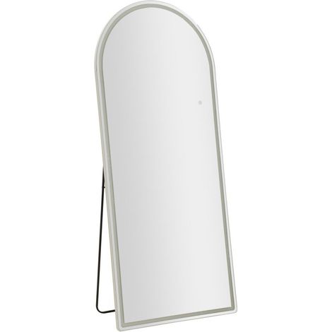 Miroir Arche LED sur Pied "Lumen" 177cm Argent (1/5)