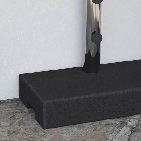 Socle de parasol rectangulaire Granite 25 kg Noir (1/5)