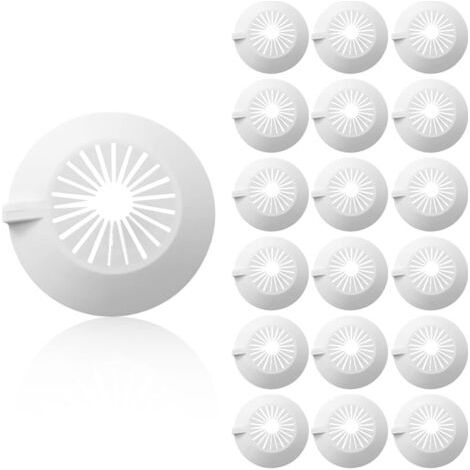 30 Pièces Cache Tuyau Radiateur Rosace Radiateur Ronde Rosace Robinet pour Tuyaux de Chauffage Conduites d'eau Chaude et Froide Supérieures et Inférieures Tuyaux de Ligne (Blanc)