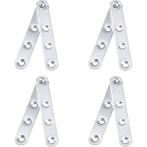 4 pièces mot charnière grand 100mm x 16mm en acier inoxydable mot charnière charnière haut arbre charnière,Pour meubles de maison, portes et fenêtres, etc. (1/5)
