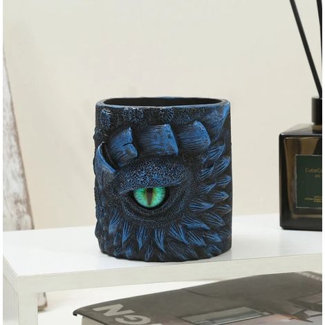 Kreativer Drachenaugen-Blumentopf aus Kunstharz & Tischdekoration - Blumentopf B