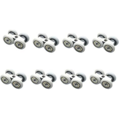8 Pièces Roulettes Pour Portes Coulissantes, Roulettes Pour Portes Coulissantes, Porte coulissante à roulement à billes, Adaptées aux Balcons, Cuisines, Salles à Manger
