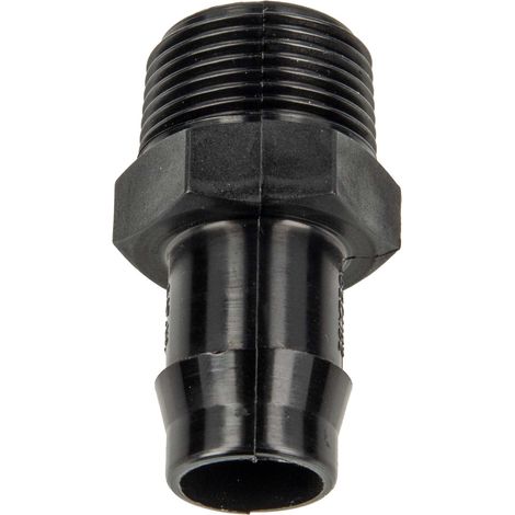 tecuro Schlauchtülle Ø 28 mm x 1 Zoll Außengewinde (G), Nylon schwarz (1/5)
