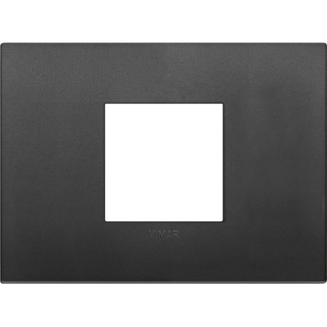 Placca Classic 2M centrali nero Vimar Arkè 19652.71