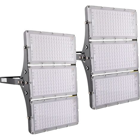 2 Pièces Projecteur Extérieur LED 300W 30000LM 3000K Blanc Chaud Lampe de Sécurité Imperméable IP65 Spot Extérieur Idéal pour Jardin Garage Couloir Terrasse Eclairage (1/5)