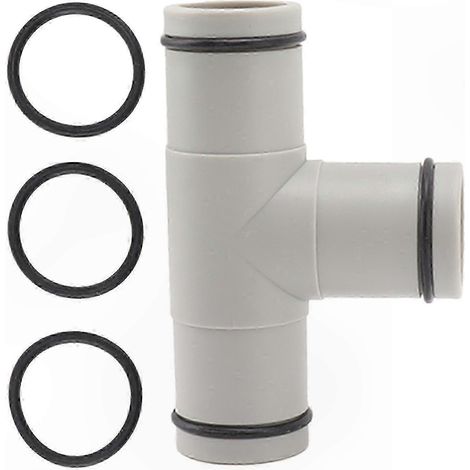 Vanne en T double pour piscine, plastique robuste, raccord 1,25 pouce, entretien facile, robinet de contrôle de débit, équipement de filtration durable. (1/5)