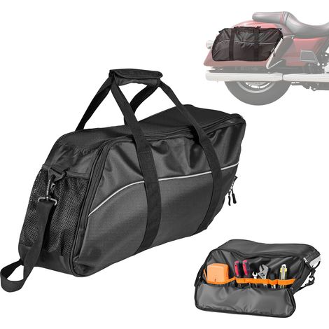 VEVOR Borsa Interna da Sella Laterale per Moto, con Inserto da 18 L, Compatibile con Borse Laterali di Molte Motociclette, Materiali Principali Tessuto Oxford, Peso 0,9 kg 450 x 265 x 155 mm Nero (1/5)
