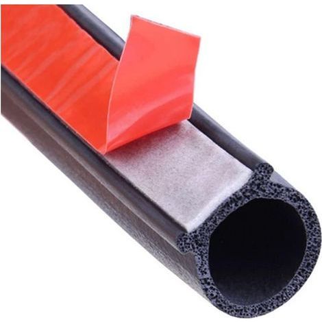Bande d'étanchéité de Porte de Voiture 4 Mètres Joint en Caoutchouc Bande de Protection Portière Autocollante Étanche en Forme D Gros 12mm x 14mm (1/5)