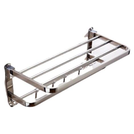 Porte-serviettes pliable - 40cm, Porte-serviettes en acier inoxydable, Porte-serviettes pour salle de bain, Suspension de matériel de salle de bain d'hôtel