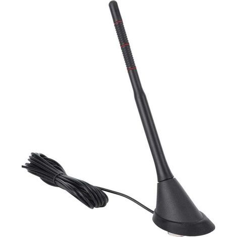 Antenne Voiture Universelle Amplifiée DAB FM Numérique Étanche Montage Haut Toit 12V (1/4)