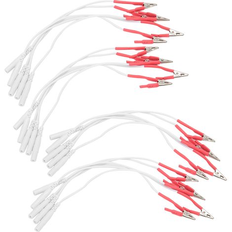 20 pièces/sachet de câbles d'électrodes à pince pour appareil TENS de physiothérapie (1/5)