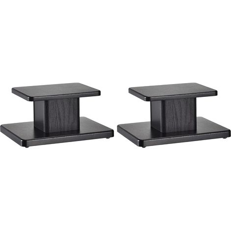 Supports D'Enceintes en Bois Lot de 2, Hauteur de 5,9 Pouces (15 cm) Supports Universels pour Enceintes avec Bases Creuses pour Une Écoute Audio Améliorée dans Cinémas Maison (1/5)