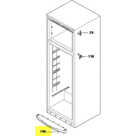 PLINTHE pour REFRIGERATEUR BRANDT - 45X8944 (1/2)