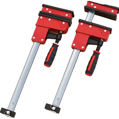 Abrazaderas paralelas F, fuerza de sujeción de 700 kg, acero al carbono duradero, 400 mm (1/2)