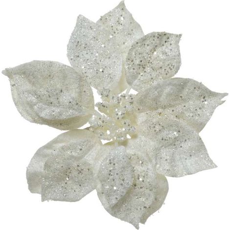 Clip stella di Natale 16x16x7 cm bianca (1/3)