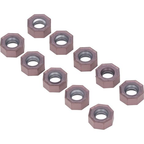 10 Stück CNC-Wendeschneidplatten, bronzebeschichtete Hartmetall-Fräser, Industriedreh- und Fräswerkzeuge (1/5)