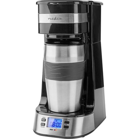 Nedis KACM310FBK Filterkaffeemaschine Schwarz und Silber 0,4L (1/5)