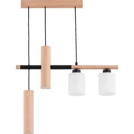 Suspension scandinave bois blanc 4xE27/GU10 Nimir (1/3)