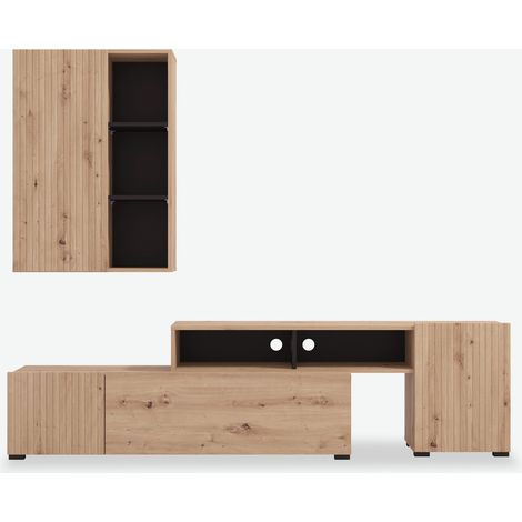 Ornavasso  Legno laminato - Quercia artigianale / Nero opaco (1/5)