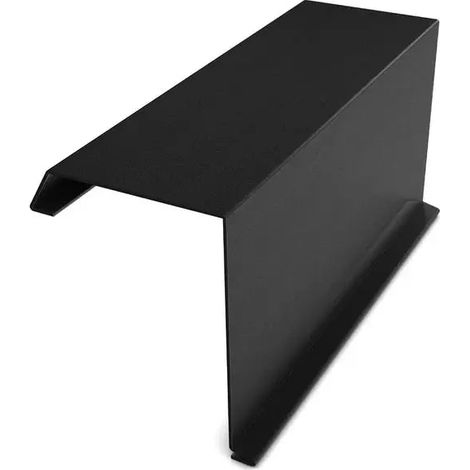 Bordure de fronton, 2000 × 312,5 × 0,5 mm, noir mat RAL 9005