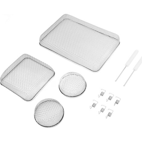 Grille de ventilation camping-car 12 pièces, maille inoxydable robuste, outil d'installation inclus, pour chauffe-eau (1/5)
