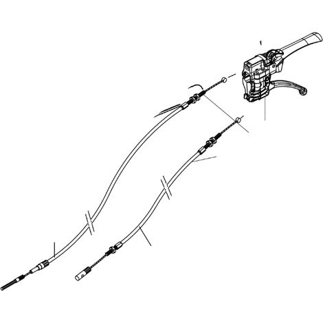 Leva frizione con cavi motocoltivatore modelli BRIK1S ORIGINALE EMAK 68310092AR