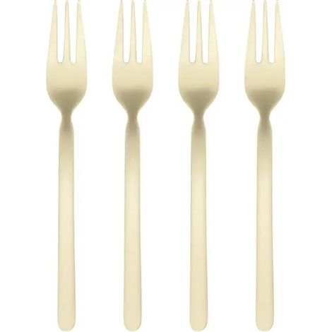 [GEBRAUCHT] B-Ware Blomus Kuchengabeln Dessertgabeln Besteck Gold 4er Set Stella Champagne