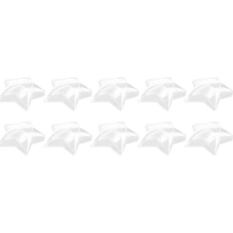 Lot de 10 boules de Noël transparentes à remplir soi-même (80 mm), en plastique transparent, pour sapin de Noël et fêtes (forme étoile). (1/5)