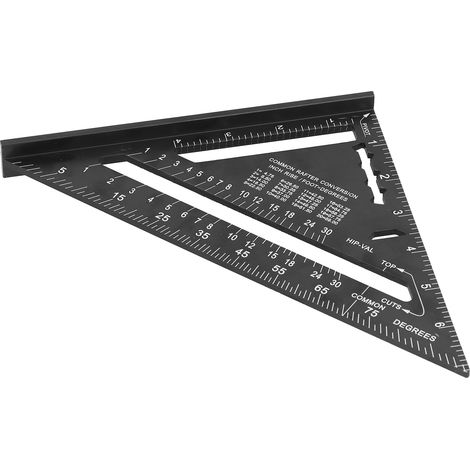 Équerre triangulaire en aluminium, règle de mesure précise, outil industriel de traçage, 17,8 cm (1/5)