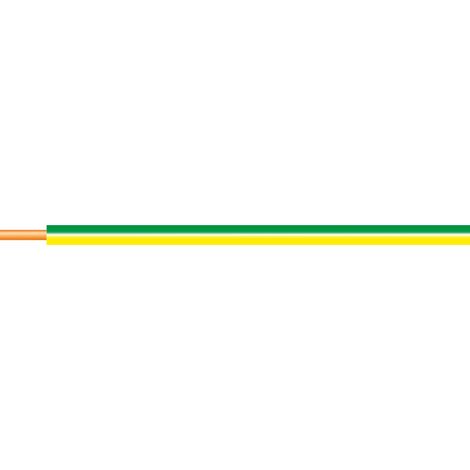 Alliancelec – Fil électrique rigide H07VU 1 x 1.5 mm² vert/jaune – Couronne 100 mètres – Flexibilité pour installations électriques en milieu humide