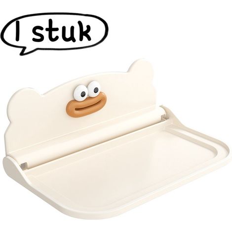 Panneau de rangement mural pliable sans perçage, organisateur pour petits objets, blanc (1/5)