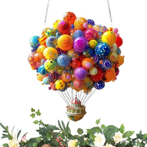 für Anhänger Acryl 2D Fensterdekoration Heißluftballon