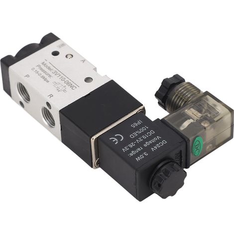 Électrovanne pneumatique, interrupteur pneumatique électrique 1/8" NPT 2 positions 3 voies 24 V CC pour la commande (1/5)