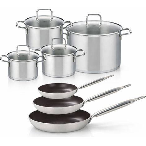 Lot de 3 Poêles 24/28/32 cm Elo Bistro Line et 4 Faitouts Elo Citrin (1/5)