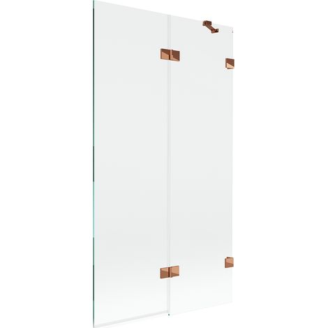 Mexen Lunar Duschwand 2-flügelig rechts 100 x 150 cm, transparent, Roségold - 897-100-100-60-00-P (1/5)