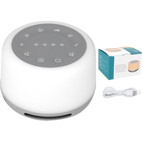 Machine à bruit blanc portable avec 7 lumières nocturnes colorées pour sommeil et relaxation (1/5)