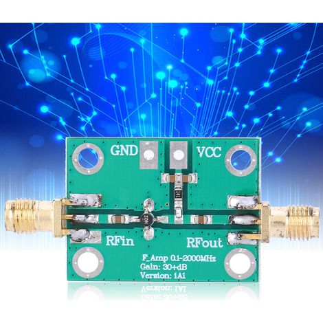 HF-Breitbandverstärker, rauscharmes LNA-Platinenmodul, 0,1–2000 MHz, Verstärkung 30 dB (1/5)