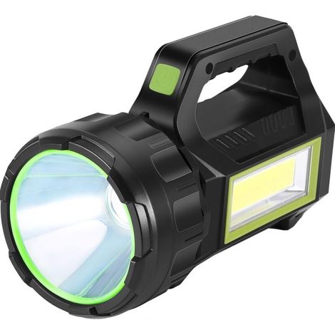 Handfackeln LED Superhelle Taschenlampe Solar- und USB-aufladbarer LED-Suchscheinwerfer 7 Beleuchtungsmodi Handfackel mit Hauptlicht und Seitenlicht Tragbare Laterne 1000 Lumen Outdoor-Taschenlampe F (1/4)