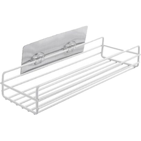 Étagère de douche murale simple, sans perçage, panier suspendu pour WC, support de lavabo, étagère en fer blanc pour salle de bain (1/5)