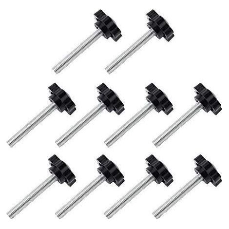 M6x30mm Vis de pouce, étoile en plastique moletées Bouton de serrage à vis Thumbscrew(20pcs) (1/5)