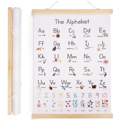 ABC Poster Alphabet Enfant 30x40 cm Affiches Éducatives Poster Alphabet Français Alphabets,Nombres,Couleurs, Formes -Posters Abcdaire,pour Chambres d’Enfants, Salles de Classe & Espaces Pédagogiques (1/5)