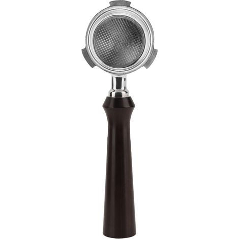 Porte-filtre sans fond 51mm 3 oreilles, filtre nu simple pour machine à café Delonghi F, teinte bois de santal (1/5)