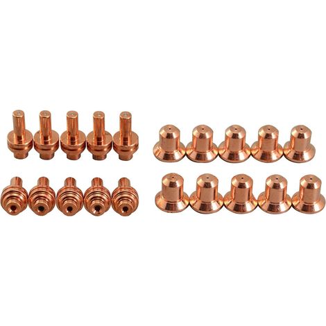 Électrode plasma allongée 020382 buses plasma allongées 0,8 mm 020381 20 A compatible avec PMax 350/380 PAC110 20 pièces (1/5)