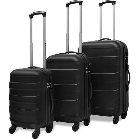 Set di 3 valigie da viaggio vidaXL, nere, 45,5/55/66 cm (1/5)