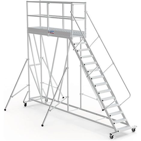 Plateforme roulante 13 marches - Hauteur max. de travail 4.60m - PTF2513PT-P (1/5)