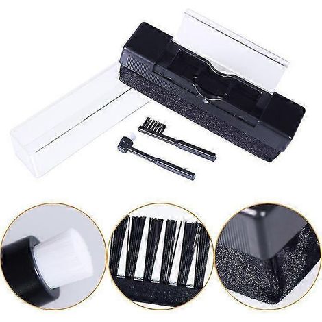 Brosse douce antistatique pour disques vinyles avec kit de nettoyage, rembourrage en velours et brosse antistatique de haute qualité. (1/5)
