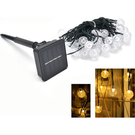 9,5 m lange LED-Solar-Lichterkette, IP44 wasserdicht, warmweißes Licht mit 8 Beleuchtungsmodi für Hof, Garten, Hochzeit und Gartenpartys (1/5)