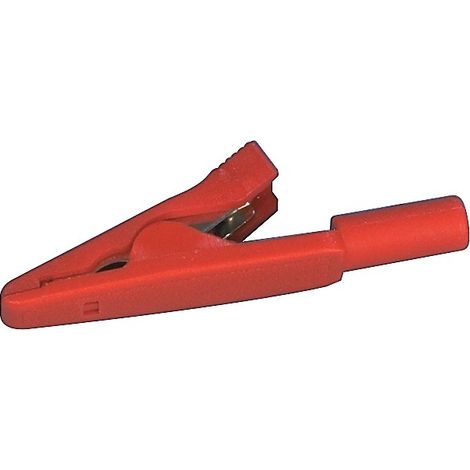 SKS Hirschmann MA 1 rt Krokodilklemme Steckanschluss 2 mm Ohne Messkategorie Rot