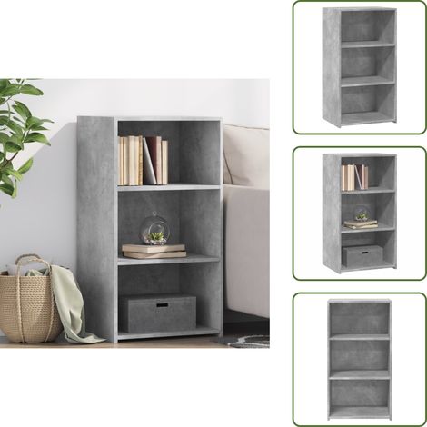 Sideboard Betongrau 50x41x93 cm Holzwerkstoff - Schreibtisch - Wohnzimmer Dekoration - Regal - Holz Sideboard - Moderner Schrank (1/5)