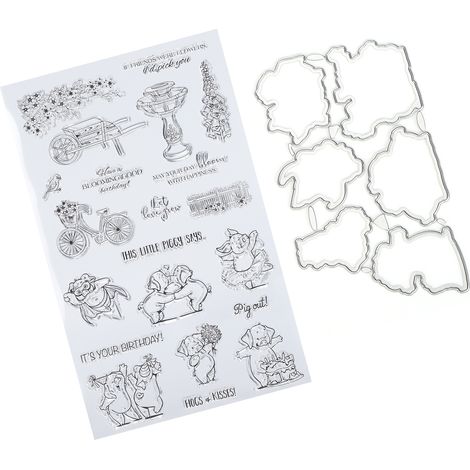 Tampon transparent TPR pour cartes de vœux, scrapbooking et décoration, pochoir à main avec couteau de découpe, moule inclus (1/5)